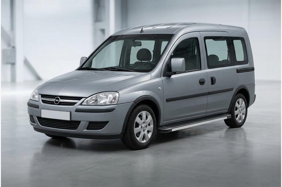 Opel Combo 2002-2012 рр. Бокові пороги Maya V1 (2 шт., алюміній) Image