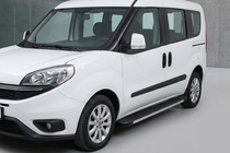 Opel Combo 2012-2018 рр. Бокові пороги Maya (2 шт., алюміній) фото 1