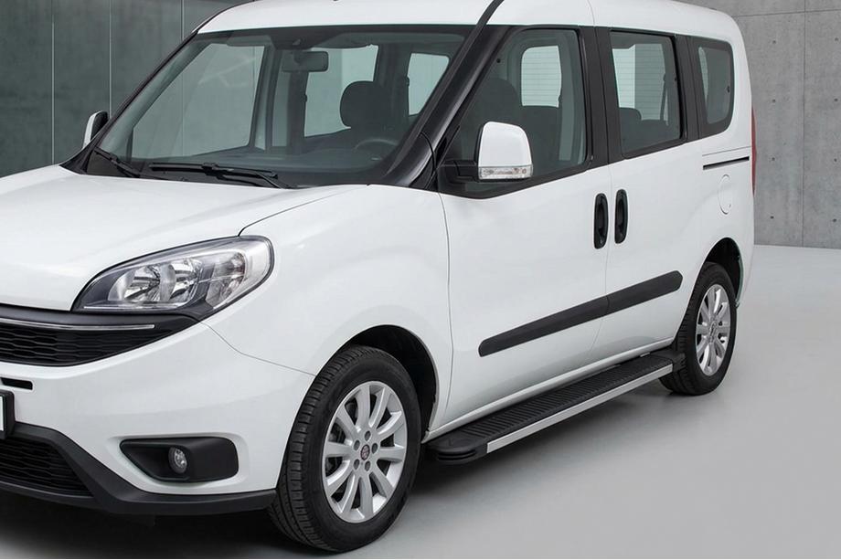 Opel Combo 2012-2018 рр. Бокові пороги Maya (2 шт., алюміній) Image