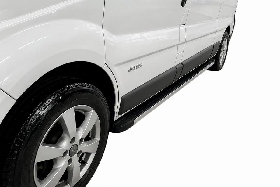 Opel Vivaro 2001-2015 рр. Бокові пороги Maya (2 шт., алюміній) Image
