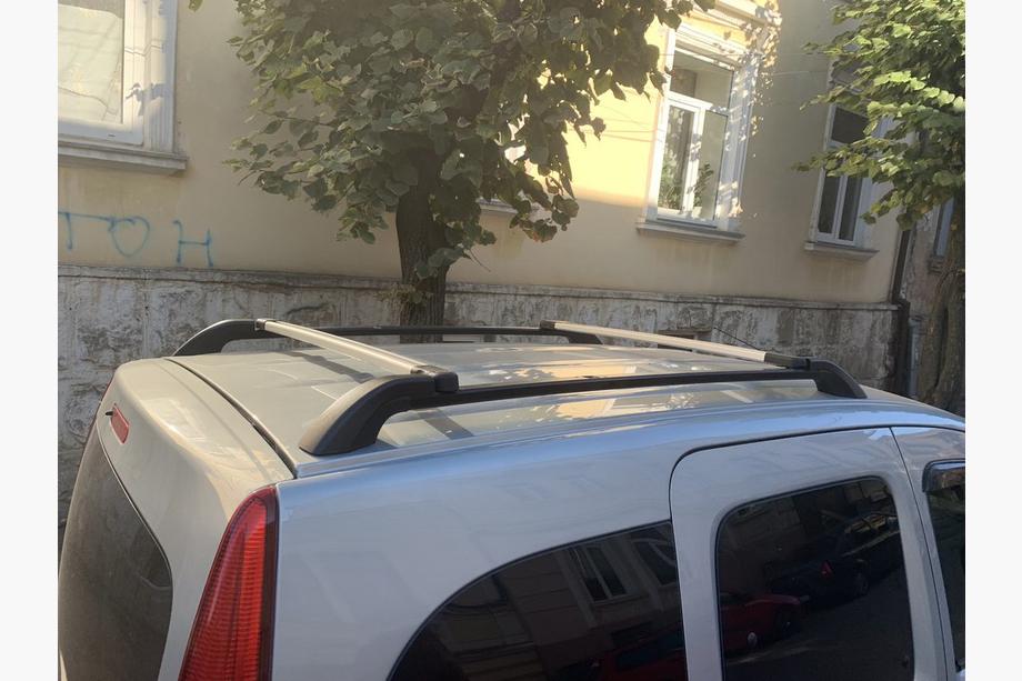Renault Kangoo 2008-2020 рр. Оригінальні рейлінги (з поперечками) (стандартна база) Сірі+чорні Фото 10
