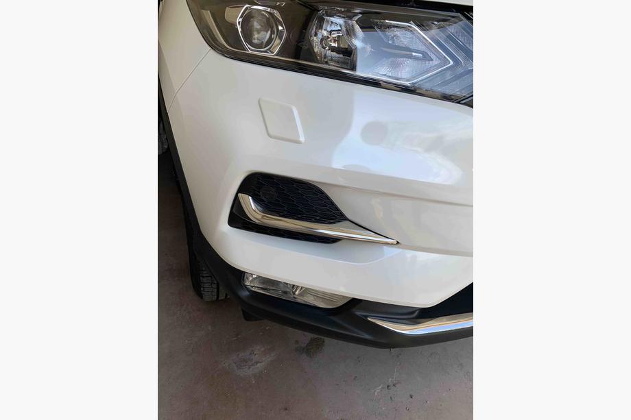 Nissan Qashqai 2014-2021 рр. Накладки на противотуманки (2017↗, нерж) Image