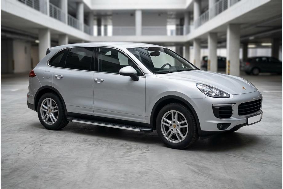 Porsche Cayenne 2010-2017 рр. Бокові пороги Maya V1 (2 шт., алюміній) Image
