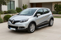 Renault Captur 2013-2019 рр. Бокові пороги Maya V1 (2 шт., алюміній) фото 1