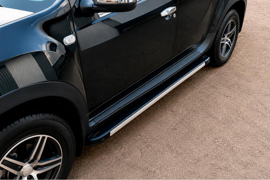 Renault Duster 2008-2017 рр. Бокові пороги Maya V1 (2 шт., алюміній) Image