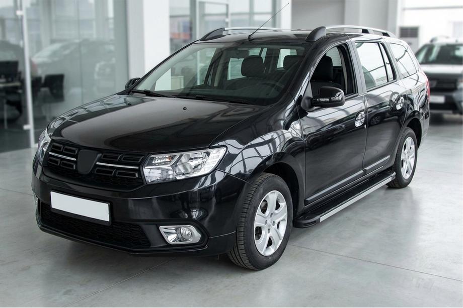Renault Logan MCV 2013-2022 рр. Бокові пороги Maya V1 (2 шт., алюміній) Image