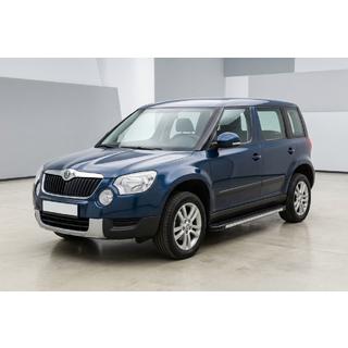 Бокові пороги Maya V1 (2 шт., алюміній) Skoda Yeti 2009-2017 рр. фото 1