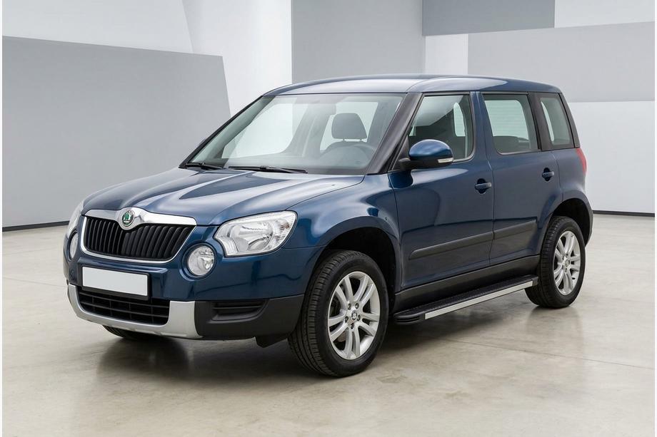 Skoda Yeti 2009-2017 рр. Бокові пороги Maya V1 (2 шт., алюміній) Image