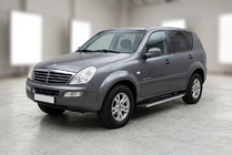 SsangYong Rexton I 2001-2017 рр. Бокові пороги Maya V1 (2 шт., Алюміній) фото 1
