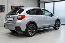 Subaru XV 2011-2017 рр. Бокові пороги Maya V1 (2 шт., алюміній) фото 1