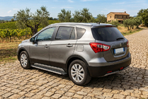 Suzuki SX4 S-Cross 2013-2016 рр. Бокові пороги Maya V1 (2 шт., алюміній) фото 1