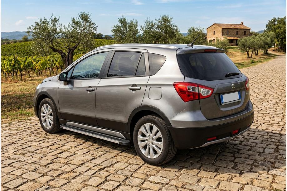 Suzuki SX4 S-Cross 2013-2016 рр. Бокові пороги Maya V1 (2 шт., алюміній) Image