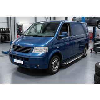 Бокові пороги Maya (2 шт., алюміній) Volkswagen T5 Caravelle 2004-2010 рр. фото 1