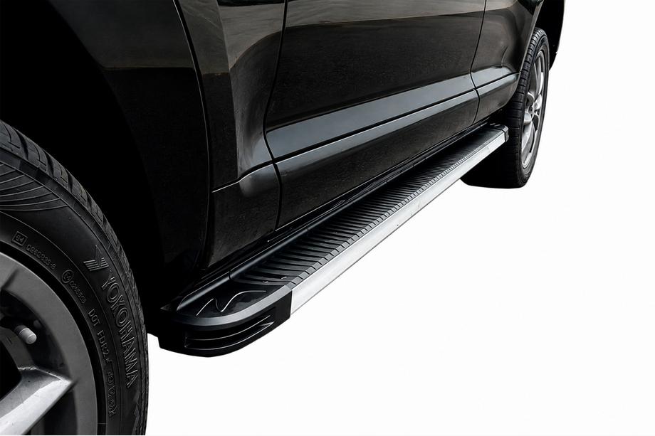 Volkswagen Touareg 2010-2018 рр. Бокові пороги Maya V1 (2 шт., алюміній) Image
