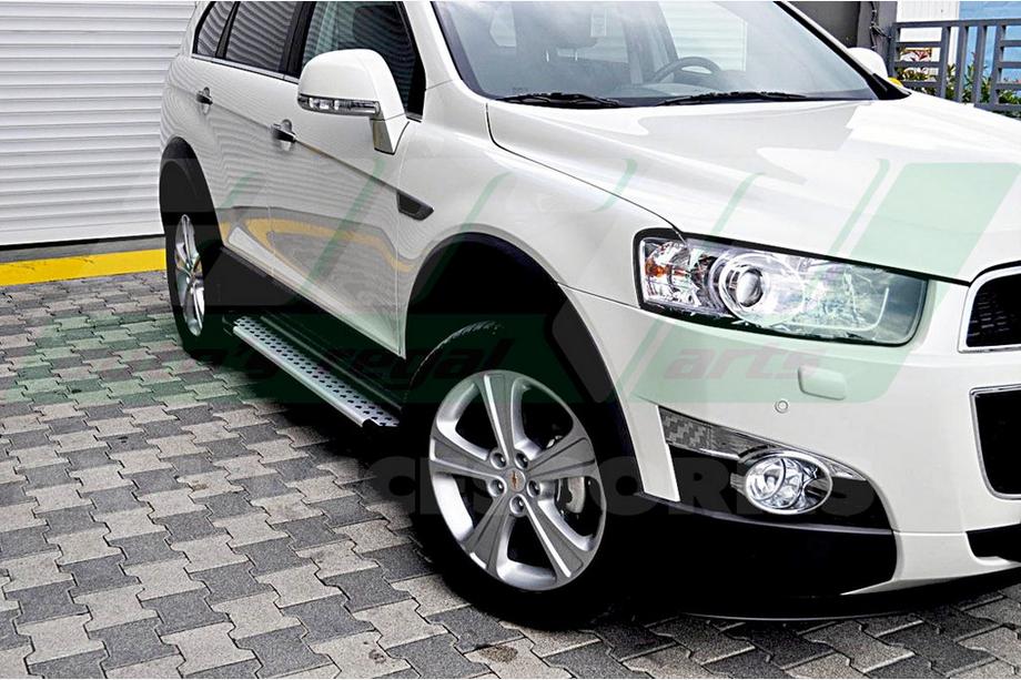 Chevrolet Captiva 2006-2019 рр. Бокові пороги Allmond Grey (2 шт., Алюміній) 2016-2019 Фото 5
