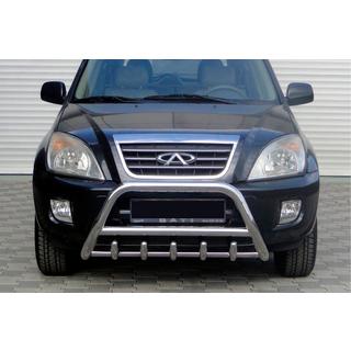 Кенгурятник WT003 (нерж.) Chery Tiggo 1 2005-2016 рр. фото 1