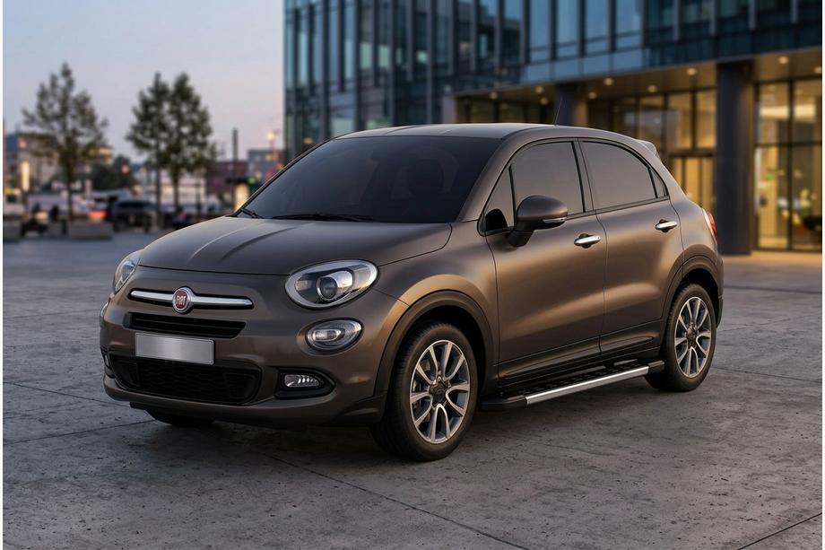 Fiat 500X 2014-2024 рр. Бокові пороги RedLine V1 (2 шт., алюміній) Image