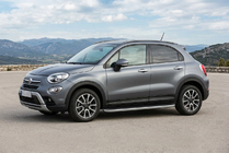 Fiat 500X 2014-2024 рр. Бокові пороги Tayga Grey (2 шт., алюміній) фото 1