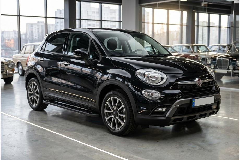 Fiat 500X 2014-2024 рр. Бокові пороги RedLine Black (2 шт., алюміній) Image