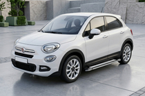 Fiat 500X 2014-2024 рр. Бокові пороги Rainbow (2 шт., алюміній) фото 1