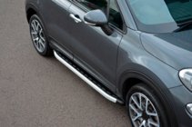 Fiat 500X 2014-2024 рр. Бокові пороги Fullmond (2 шт., алюміній) фото 2