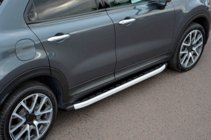 Fiat 500X 2014-2024 рр. Бокові пороги Fullmond (2 шт., алюміній) фото 1