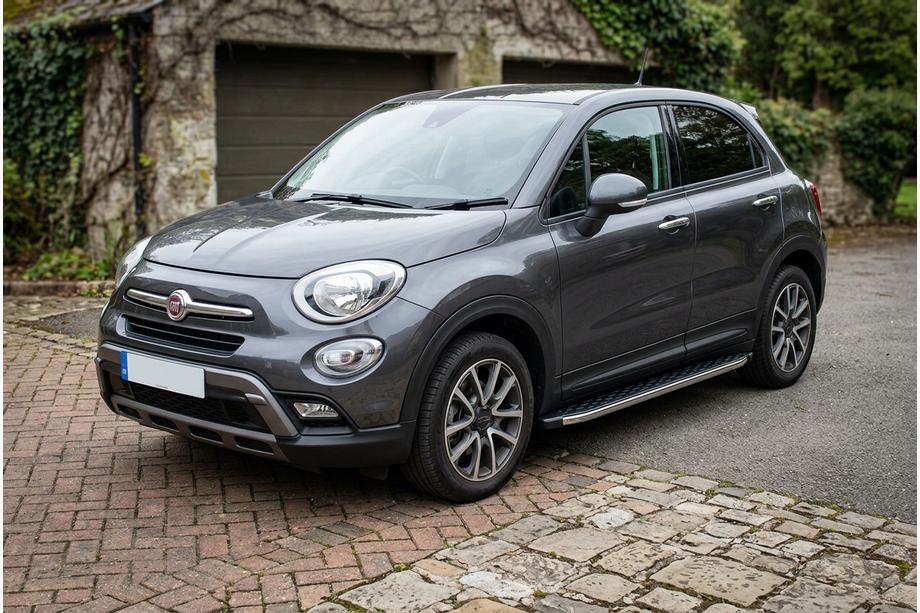 Fiat 500X 2014-2024 рр. Бокові пороги BlackLine (2 шт., алюміній) Image