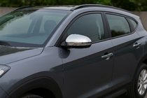 Hyundai Tucson TL 2016-2021 рр. Накладки на дзеркала (2 шт., нерж) фото 1