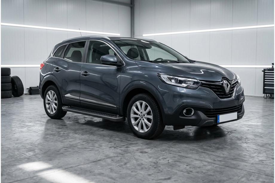Renault Kadjar 2015-2022 рр. Бокові пороги Allmond Black (2 шт., алюміній) Image