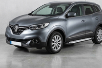Renault Kadjar 2015-2022 рр. Бокові пороги Allmond Grey (2 шт., алюміній) фото 1
