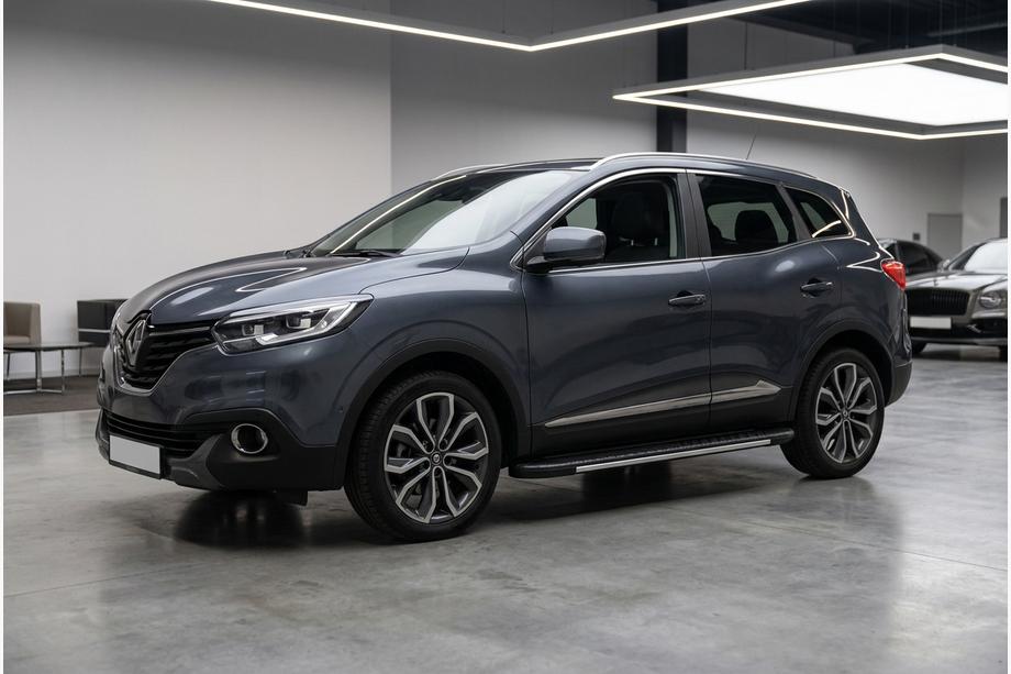 Renault Kadjar 2015-2022 рр. Бокові пороги Bosphorus Grey (2 шт., алюміній) Image