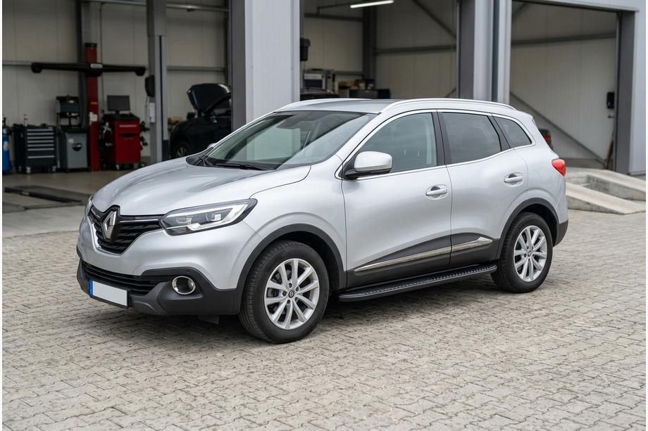 Renault Kadjar 2015-2022 рр. Бокові пороги Tayga Black (2 шт., алюміній) Image