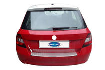 Skoda Fabia 2014-2021 рр. Накладка на задній бампер (нерж) фото 1