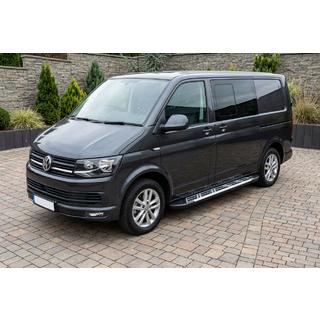 Бокові пороги Sunrise (2 шт., алюміній) Volkswagen T6 2015-2024 рр. фото 1