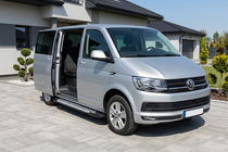 Volkswagen T6 2015-2024 рр. Бокові пороги Line (2 шт., алюміній) фото 1
