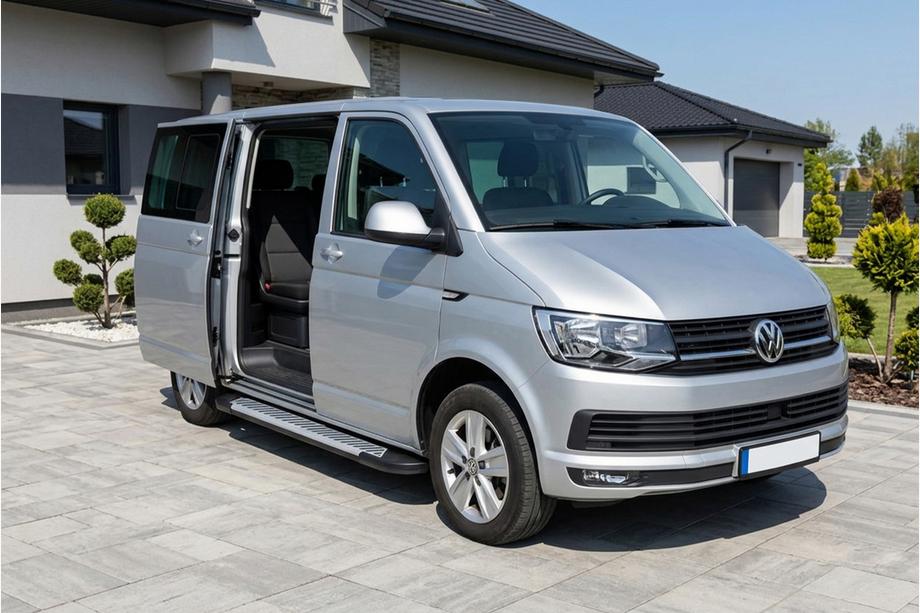 Volkswagen T6 2015-2024 рр. Бокові пороги Line (2 шт., алюміній) Image