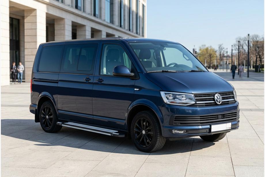 Volkswagen T6 2015-2024 рр. Бокові пороги Rainbow (2 шт., алюміній) Коротка база Фото 1