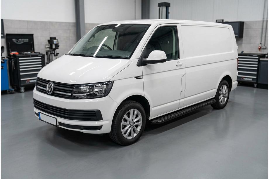 Volkswagen T6 2015-2024 рр. Бокові пороги Tayga Black (2 шт., алюміній) Фото 1