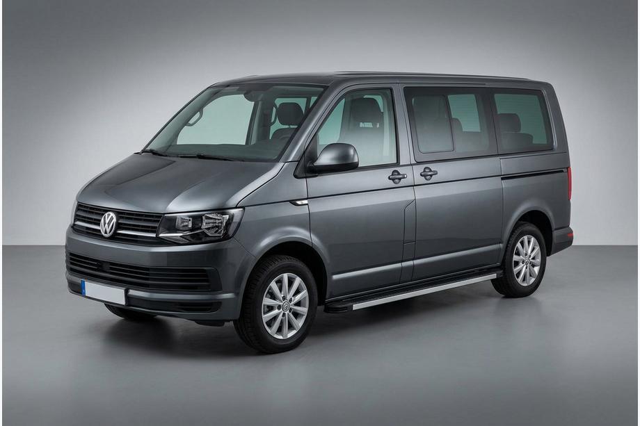 Volkswagen T6 2015-2024 рр. Бокові пороги Maya (2 шт., алюміній) Довга база Фото 1