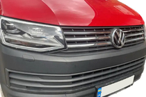 Volkswagen T6 2015-2024 рр. Накладки на решітку Хром 2015-2019 (4 шт, нерж) фото 1