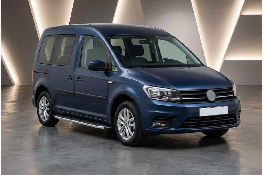 Volkswagen Caddy 2015-2020 рр. Бокові пороги Fullmond (2 шт., алюміній) Максі база Фото 1