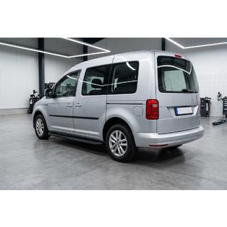 Бокові пороги Tayga Black (2 шт., алюміній) Volkswagen Caddy 2015-2020 рр. фото 1