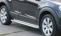 Бокові пороги Premium (2 шт., нерж.) фото 1