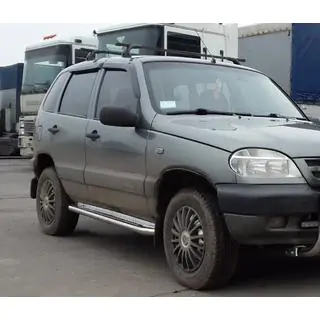 Бокові пороги Premium (2 шт., нерж)