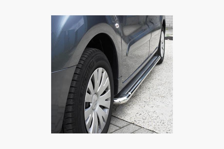 Citroen Berlingo 2008-2018 рр. Бокові пороги Premium (2 шт., нерж.) d60 Image