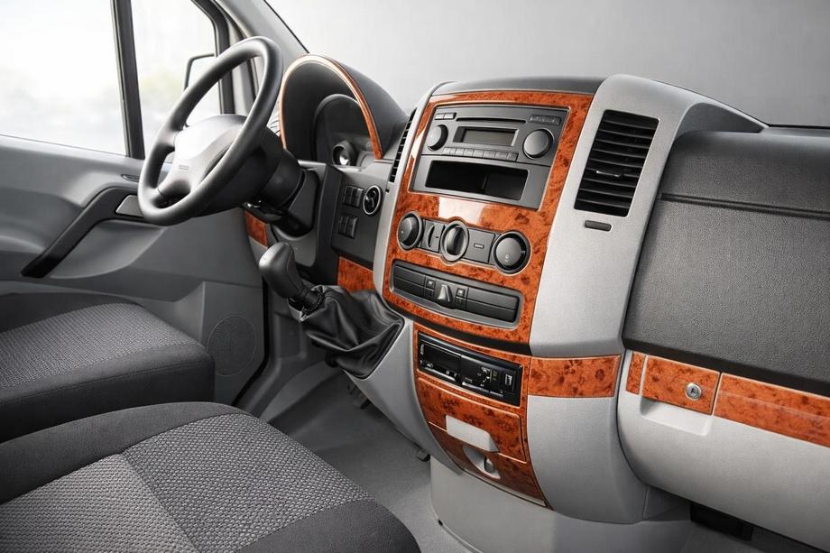 Mercedes Sprinter W906 2006-2018 рр. Накладка на панель (Meric, 19 деталей) Алюміній Фото 1