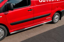 Citroen Jumpy 2007-2017 рр. Бічні труби (2 шт., нерж) Ø60, коротка база фото 6