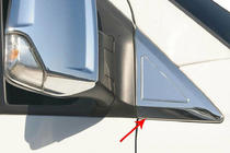 Volkswagen Crafter 2006-2016 рр. Накладка біля дзеркал (2 шт., нерж) фото 1