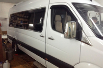 Mercedes Sprinter W906 2006-2018 рр. Накладки на дзеркала (2 шт) Carmos, Турецька сталь фото 12