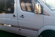 Mercedes Sprinter W906 2006-2018 рр. Накладки на дзеркала (2 шт) Carmos, Турецька сталь фото 6